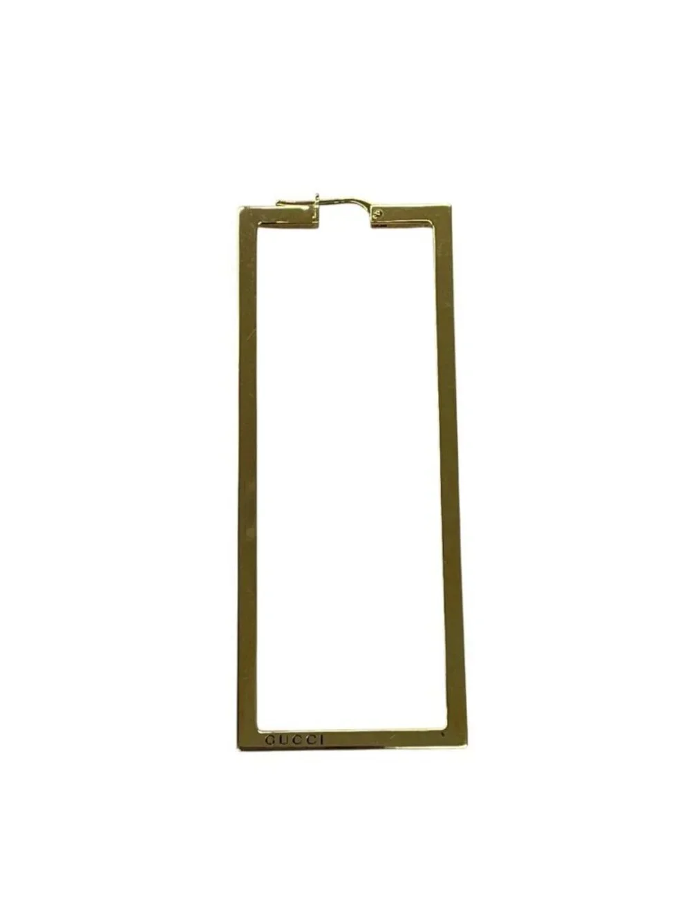 Gucci Large Rectangle Single Earring Gold Accessory Saree